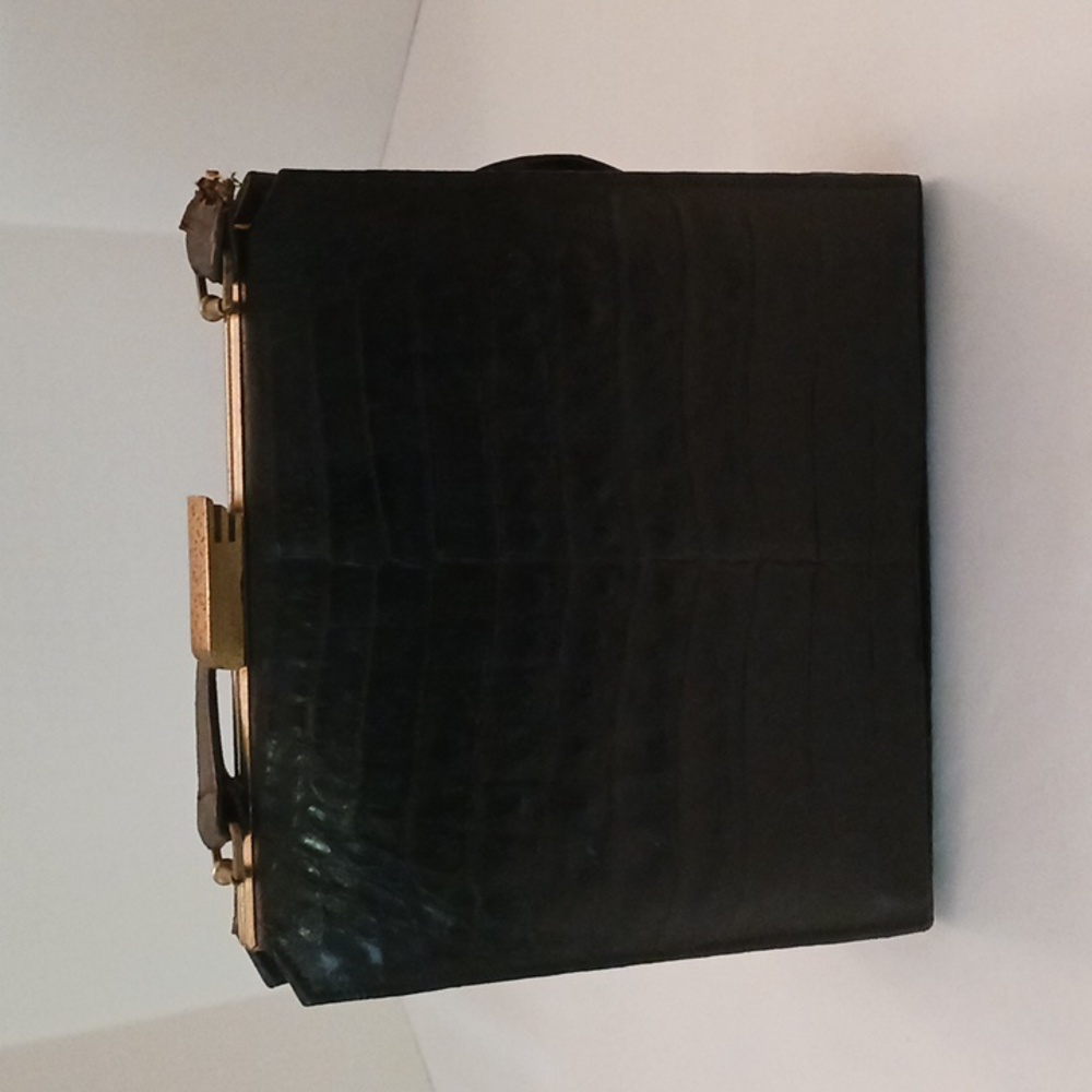 Antique genuine alligator handbag